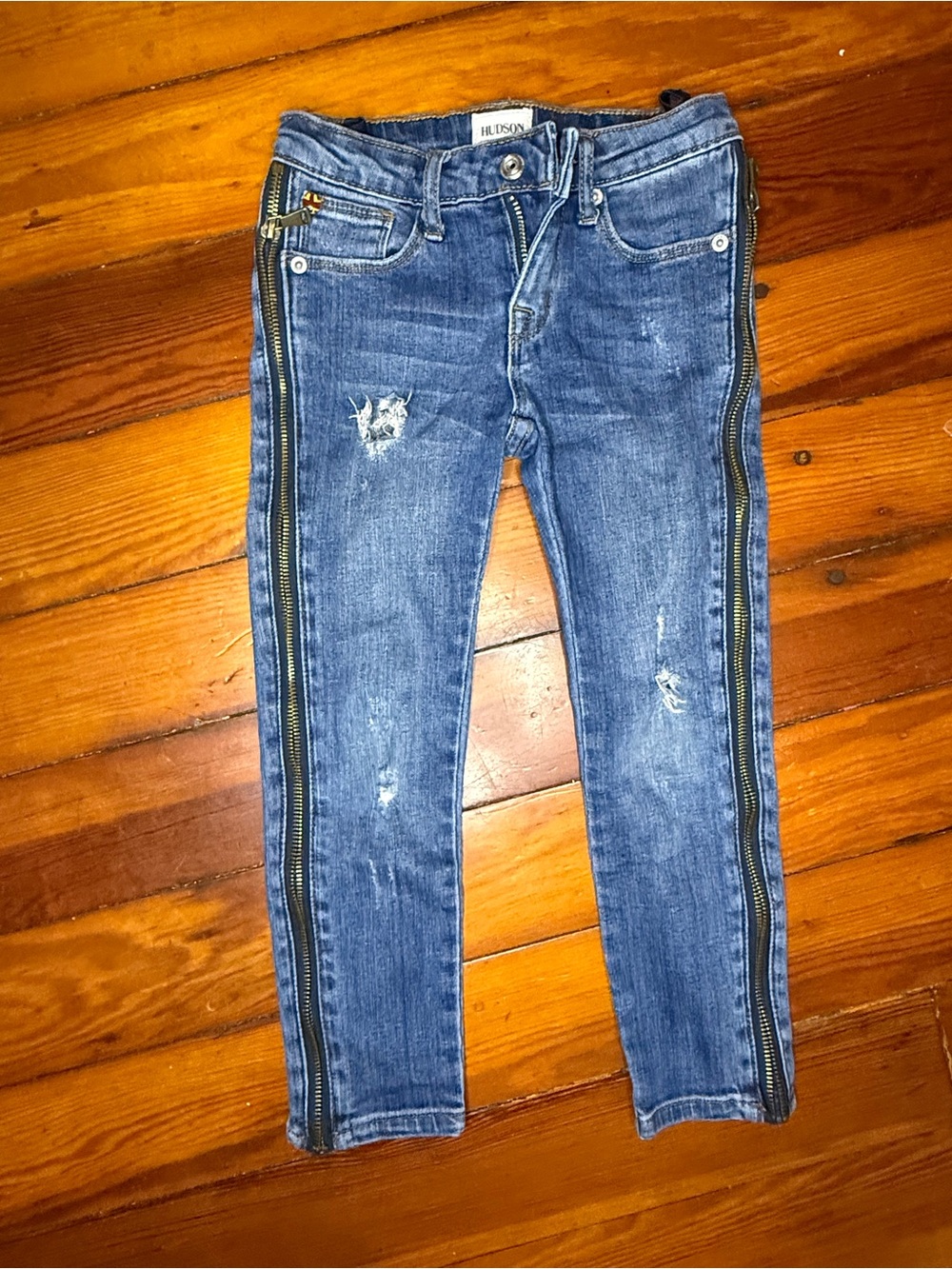 Hudson Jeans Blue Jeans with Side Zippers (Sz 4)